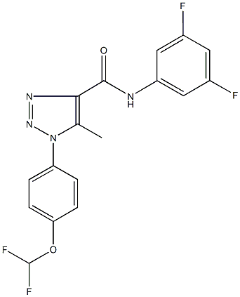 1-[4-(difluoromethoxy)phenyl]-N-(3,5-difluorophenyl)-5-methyl-1H-1,2,3-triazole-4-carboxamide 结构式