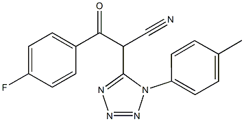 3-(4-fluorophenyl)-2-[1-(4-methylphenyl)-1H-tetraazol-5-yl]-3-oxopropanenitrile 结构式