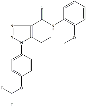 1-[4-(difluoromethoxy)phenyl]-5-ethyl-N-(2-methoxyphenyl)-1H-1,2,3-triazole-4-carboxamide 结构式