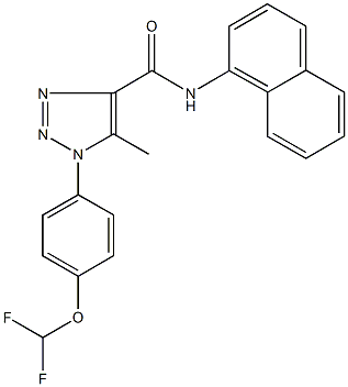 1-[4-(difluoromethoxy)phenyl]-5-methyl-N-(1-naphthyl)-1H-1,2,3-triazole-4-carboxamide 结构式