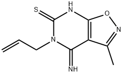 5-allyl-4-imino-3-methyl-4,5-dihydroisoxazolo[5,4-d]pyrimidine-6-thiol 结构式