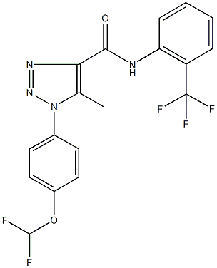 1-[4-(difluoromethoxy)phenyl]-5-methyl-N-[2-(trifluoromethyl)phenyl]-1H-1,2,3-triazole-4-carboxamide 结构式