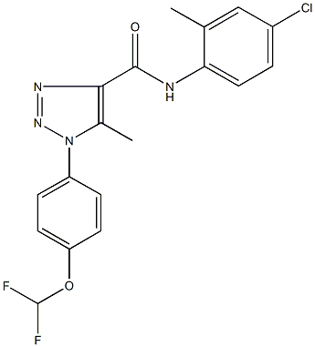 N-(4-chloro-2-methylphenyl)-1-[4-(difluoromethoxy)phenyl]-5-methyl-1H-1,2,3-triazole-4-carboxamide 结构式