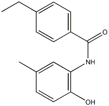 4-ethyl-N-(2-hydroxy-5-methylphenyl)benzamide 结构式