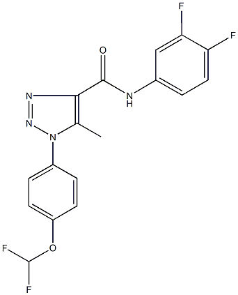 1-[4-(difluoromethoxy)phenyl]-N-(3,4-difluorophenyl)-5-methyl-1H-1,2,3-triazole-4-carboxamide 结构式