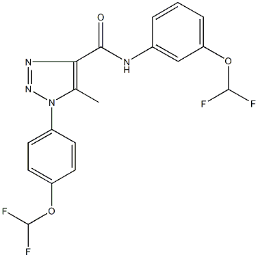 N-[3-(difluoromethoxy)phenyl]-1-[4-(difluoromethoxy)phenyl]-5-methyl-1H-1,2,3-triazole-4-carboxamide 结构式