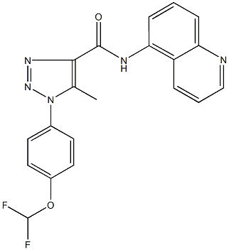 1-[4-(difluoromethoxy)phenyl]-5-methyl-N-(5-quinolinyl)-1H-1,2,3-triazole-4-carboxamide 结构式