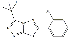 6-(2-bromophenyl)-3-(trifluoromethyl)[1,2,4]triazolo[3,4-b][1,3,4]thiadiazole 结构式