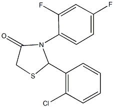 2-(2-chlorophenyl)-3-(2,4-difluorophenyl)-1,3-thiazolidin-4-one 结构式