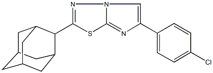 2-(2-adamantyl)-6-(4-chlorophenyl)imidazo[2,1-b][1,3,4]thiadiazole 结构式