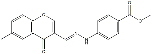 methyl 4-{2-[(6-methyl-4-oxo-4H-chromen-3-yl)methylene]hydrazino}benzoate 结构式