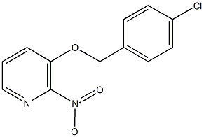 3-[(4-chlorobenzyl)oxy]-2-nitropyridine 结构式