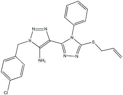4-[5-(allylsulfanyl)-4-phenyl-4H-1,2,4-triazol-3-yl]-1-(4-chlorobenzyl)-1H-1,2,3-triazol-5-ylamine 结构式