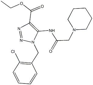 ethyl 1-(2-chlorobenzyl)-5-[(1-piperidinylacetyl)amino]-1H-1,2,3-triazole-4-carboxylate 结构式