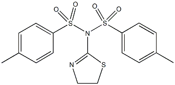 N-(4,5-dihydro-1,3-thiazol-2-yl)-4-methyl-N-[(4-methylphenyl)sulfonyl]benzenesulfonamide 结构式