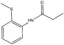 N-[2-(methylsulfanyl)phenyl]propanamide 结构式