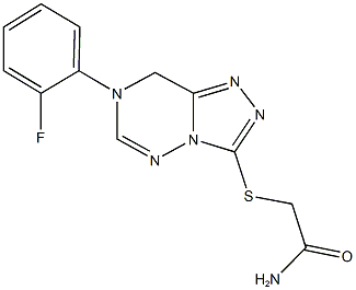 2-{[7-(2-fluorophenyl)-7,8-dihydro[1,2,4]triazolo[3,4-f][1,2,4]triazin-3-yl]sulfanyl}acetamide 结构式
