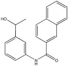 N-[3-(1-hydroxyethyl)phenyl]-2-naphthamide 结构式