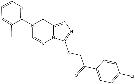 1-(4-chlorophenyl)-2-{[7-(2-methylphenyl)-7,8-dihydro[1,2,4]triazolo[3,4-f][1,2,4]triazin-3-yl]sulfanyl}ethanone 结构式