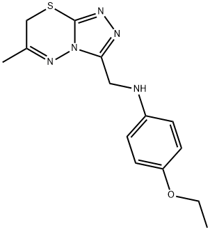 N-(4-ethoxyphenyl)-N-[(6-methyl-7H-[1,2,4]triazolo[3,4-b][1,3,4]thiadiazin-3-yl)methyl]amine 结构式