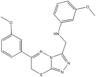 N-(3-methoxyphenyl)-N-{[6-(3-methoxyphenyl)-7H-[1,2,4]triazolo[3,4-b][1,3,4]thiadiazin-3-yl]methyl}amine 结构式