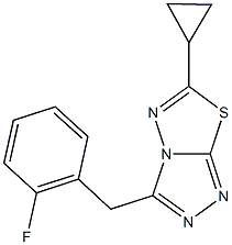 6-cyclopropyl-3-(2-fluorobenzyl)[1,2,4]triazolo[3,4-b][1,3,4]thiadiazole 结构式