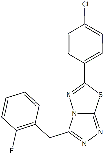 6-(4-chlorophenyl)-3-(2-fluorobenzyl)[1,2,4]triazolo[3,4-b][1,3,4]thiadiazole 结构式