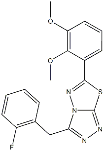 6-(2,3-dimethoxyphenyl)-3-(2-fluorobenzyl)[1,2,4]triazolo[3,4-b][1,3,4]thiadiazole 结构式