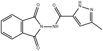 N-(1,3-dioxo-1,3-dihydro-2H-isoindol-2-yl)-3-methyl-1H-pyrazole-5-carboxamide 结构式