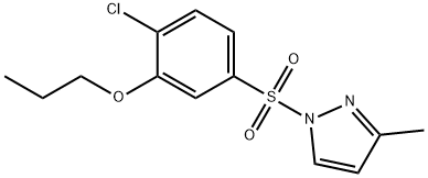 1-[(4-chloro-3-propoxyphenyl)sulfonyl]-3-methyl-1H-pyrazole 结构式