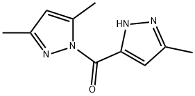 3,5-二甲基-1-(3-甲基-1H-吡唑-5-羰基)-1H-吡唑 结构式