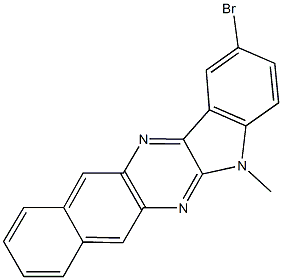 2-bromo-5-methyl-5H-benzo[g]indolo[2,3-b]quinoxaline 结构式
