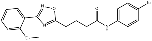 N-(4-bromophenyl)-4-[3-(2-methoxyphenyl)-1,2,4-oxadiazol-5-yl]butanamide 结构式