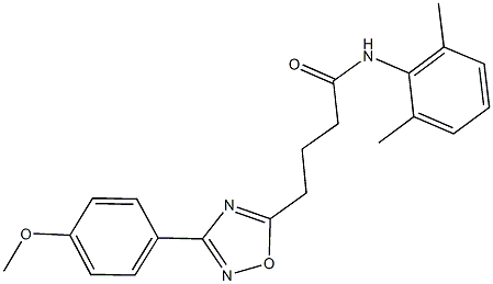 N-(2,6-dimethylphenyl)-4-[3-(4-methoxyphenyl)-1,2,4-oxadiazol-5-yl]butanamide 结构式