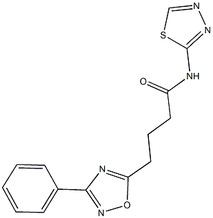 4-(3-phenyl-1,2,4-oxadiazol-5-yl)-N-(1,3,4-thiadiazol-2-yl)butanamide 结构式