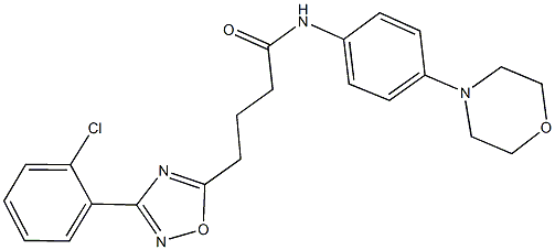 4-[3-(2-chlorophenyl)-1,2,4-oxadiazol-5-yl]-N-[4-(4-morpholinyl)phenyl]butanamide 结构式