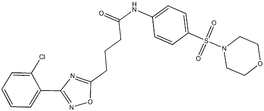 4-[3-(2-chlorophenyl)-1,2,4-oxadiazol-5-yl]-N-[4-(4-morpholinylsulfonyl)phenyl]butanamide 结构式