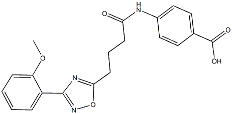 4-({4-[3-(2-methoxyphenyl)-1,2,4-oxadiazol-5-yl]butanoyl}amino)benzoic acid 结构式