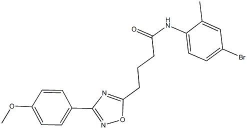 N-(4-bromo-2-methylphenyl)-4-[3-(4-methoxyphenyl)-1,2,4-oxadiazol-5-yl]butanamide 结构式