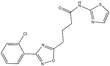 4-[3-(2-chlorophenyl)-1,2,4-oxadiazol-5-yl]-N-(1,3-thiazol-2-yl)butanamide 结构式