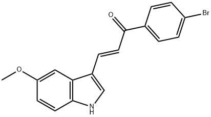 1-(4-bromophenyl)-3-(5-methoxy-1H-indol-3-yl)-2-propen-1-one 结构式