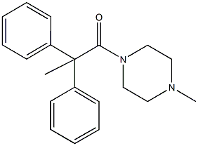 1-(2,2-diphenylpropanoyl)-4-methylpiperazine 结构式