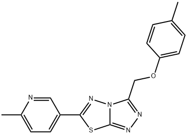 4-methylphenyl [6-(6-methyl-3-pyridinyl)[1,2,4]triazolo[3,4-b][1,3,4]thiadiazol-3-yl]methyl ether 结构式