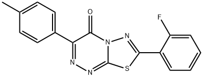 7-(2-fluorophenyl)-3-(4-methylphenyl)-4H-[1,3,4]thiadiazolo[2,3-c][1,2,4]triazin-4-one 结构式