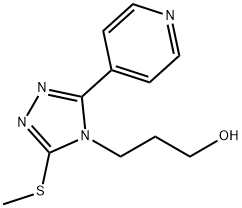 3-[3-(methylsulfanyl)-5-(4-pyridinyl)-4H-1,2,4-triazol-4-yl]-1-propanol 结构式