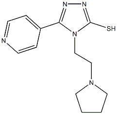 5-(4-pyridinyl)-4-[2-(1-pyrrolidinyl)ethyl]-4H-1,2,4-triazol-3-yl hydrosulfide 结构式
