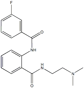 N-[2-(dimethylamino)ethyl]-2-[(3-fluorobenzoyl)amino]benzamide 结构式