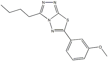 3-butyl-6-(3-methoxyphenyl)[1,2,4]triazolo[3,4-b][1,3,4]thiadiazole 结构式