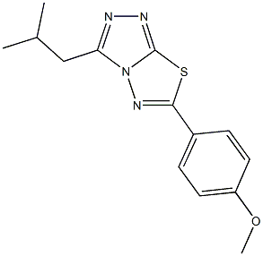 4-(3-isobutyl[1,2,4]triazolo[3,4-b][1,3,4]thiadiazol-6-yl)phenyl methyl ether 结构式