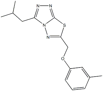 (3-isobutyl[1,2,4]triazolo[3,4-b][1,3,4]thiadiazol-6-yl)methyl 3-methylphenyl ether 结构式